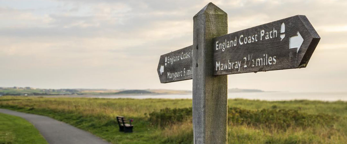 England Coast Path between Allonby and Silecroft