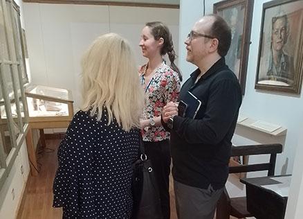 Cumbria Tourism Staff Members Gavin and Lynne at The Armitt Museum in Ambleside, Lake District