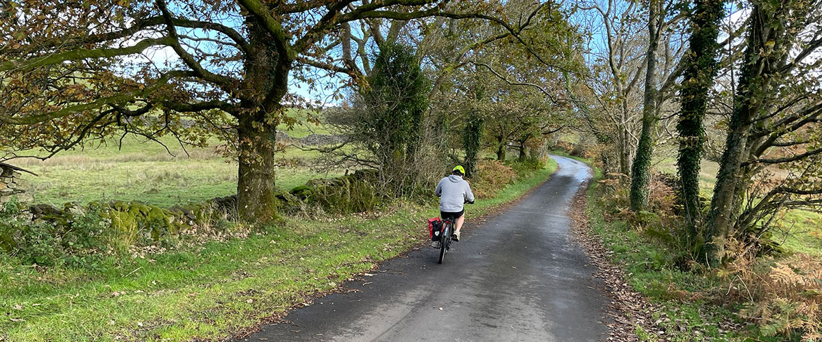 Cycling on quiet lanes in the Lake District with E-bike Safaris