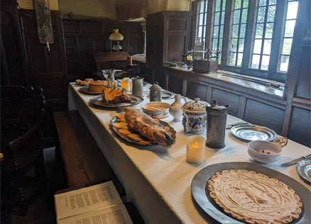 Food on display at Townend in Troutbeck, Lake District