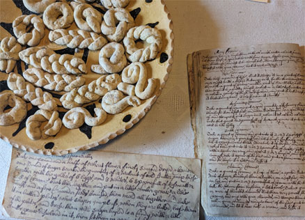 Replicas of food and recipes at Townend in Troutbeck, Lake District