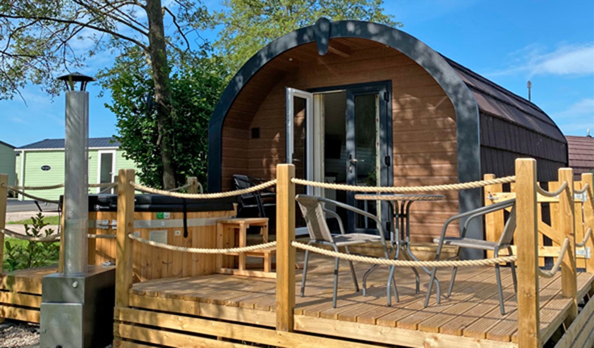 Rustic Glamping Pods With Hot Tub At Hall More Milnthorpe Visit Lake District